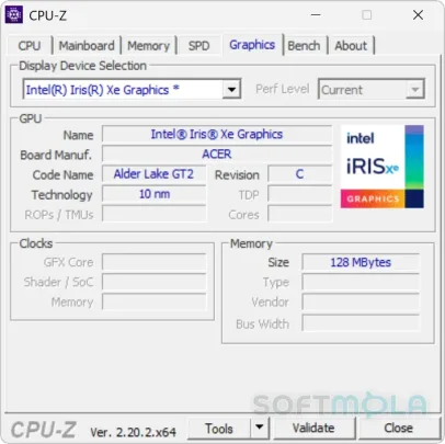 cpu z graphics screenshot with gpu information