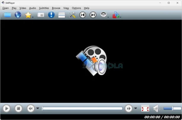 smplayer main window screenshot with empty playback area