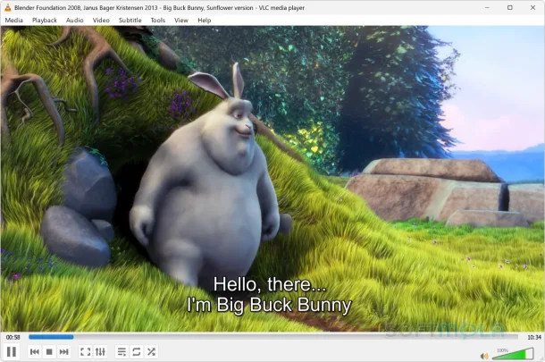 vlc media player screenshot playing a video file